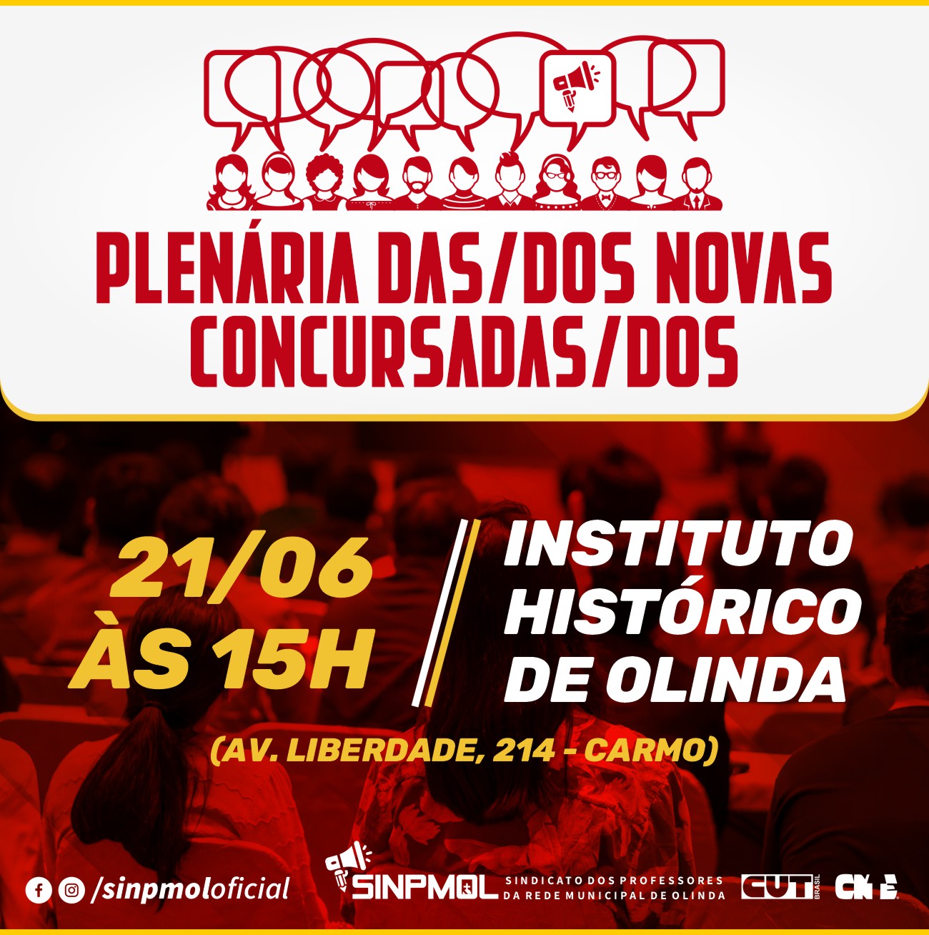 Plenária de novos concursados e concursadas